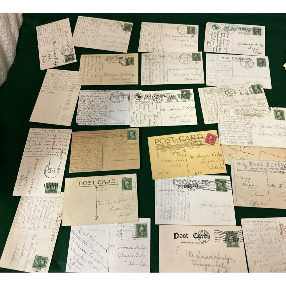 Antique Postcards with Memos and Postage Stamps 1908 through 1914 100 year old - Picture 10 of 16